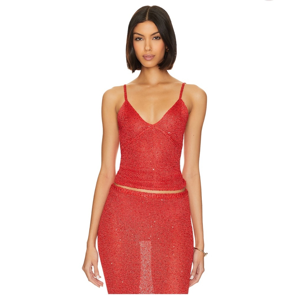 Elegant Red Tank Top